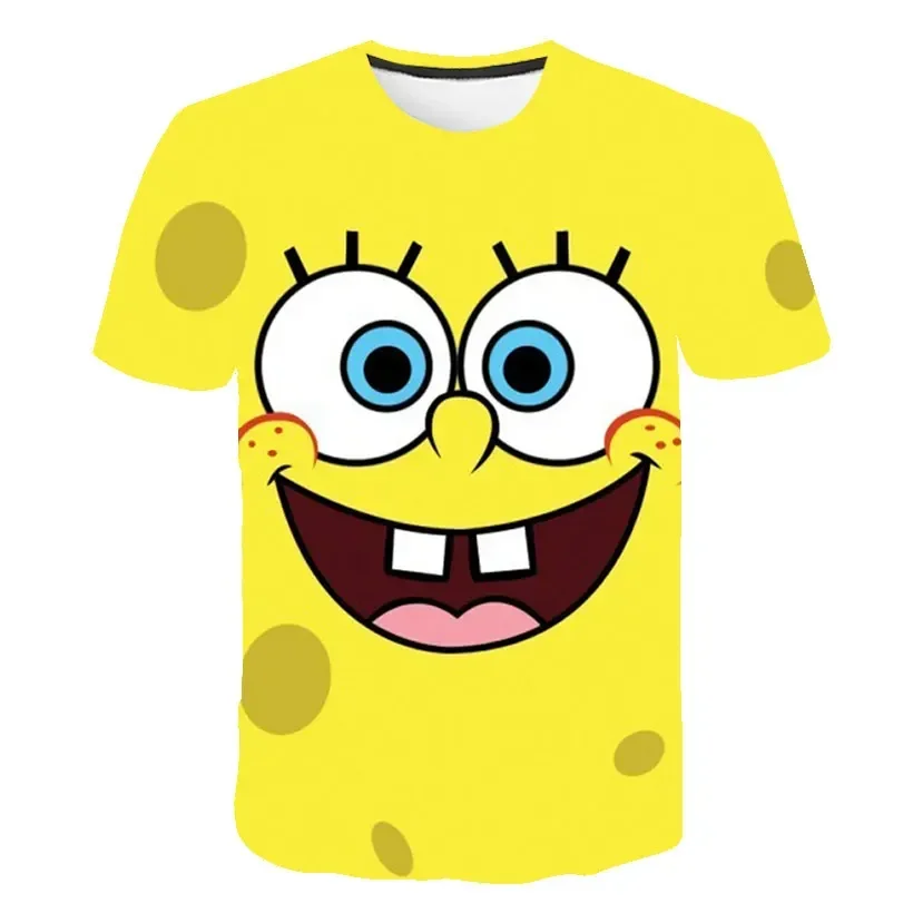 Spongebob Squarepants Summer Childrens Wear Boys And Girls T-shirt Top Cartoon Anime Print Children's Sportswear t shirt boys