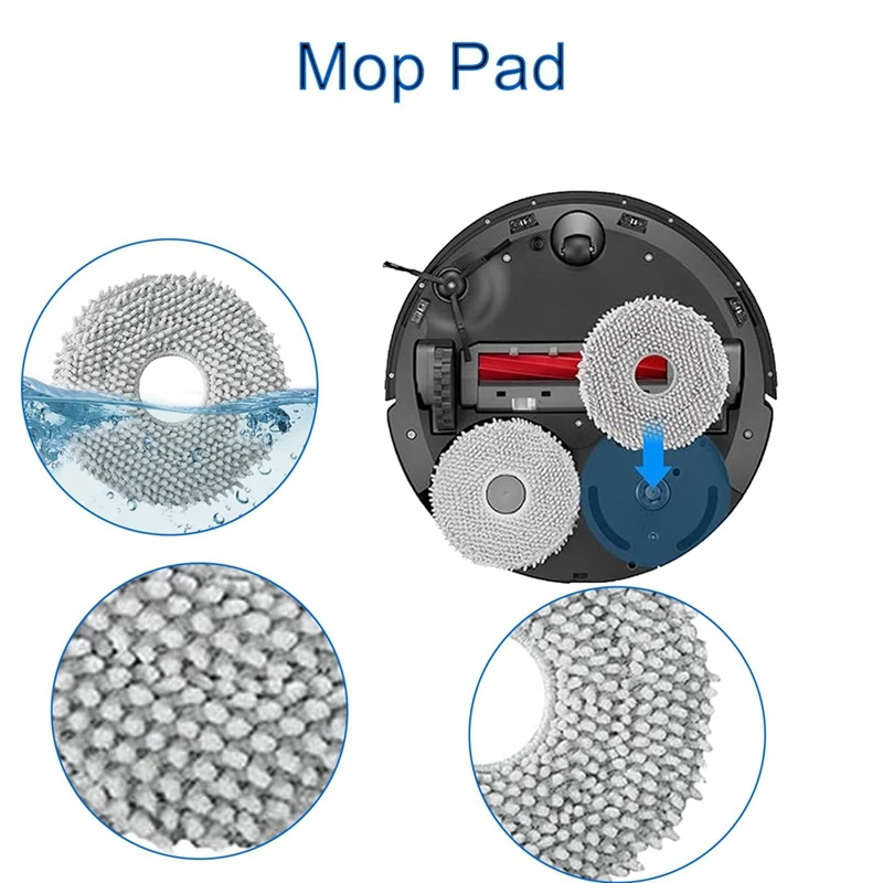 【Must-Haves】Kit de accesorios de repuesto para aspiradora Roborock Qrevo Curve/P20 Pro, cepillo principal, cepillo lateral, filtro, fregona, polvo Ba