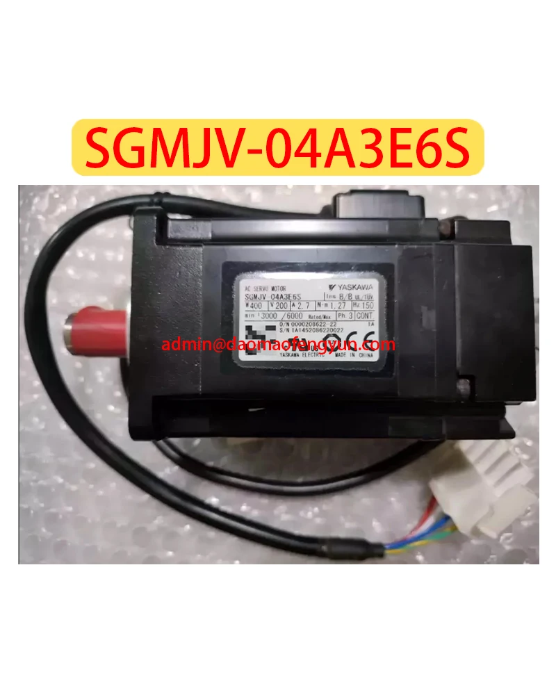 Genuine original SGMJV-04A3E6S Used Servo Motor SGMJV 04A3E6S，Fast shipping