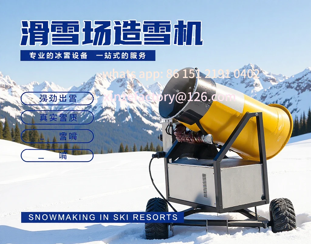 

Customizable ski resort large snow machine outdoor play snow park artificial machine shake the head snow machine