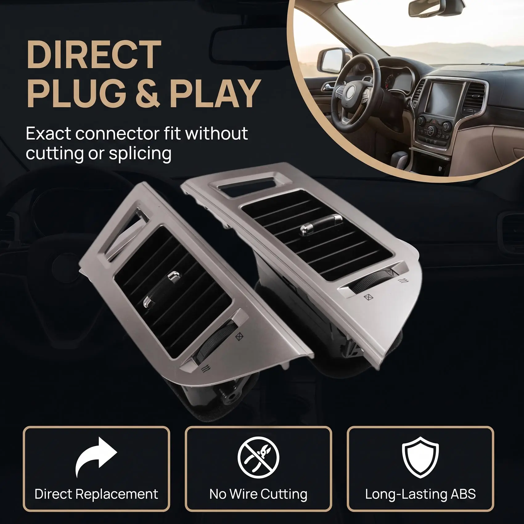 A60E-For Pajero V93 V97 V87 Dashboard Air Conditioning Vent Outlet 70080AD 8030A059XA 8030A060XA