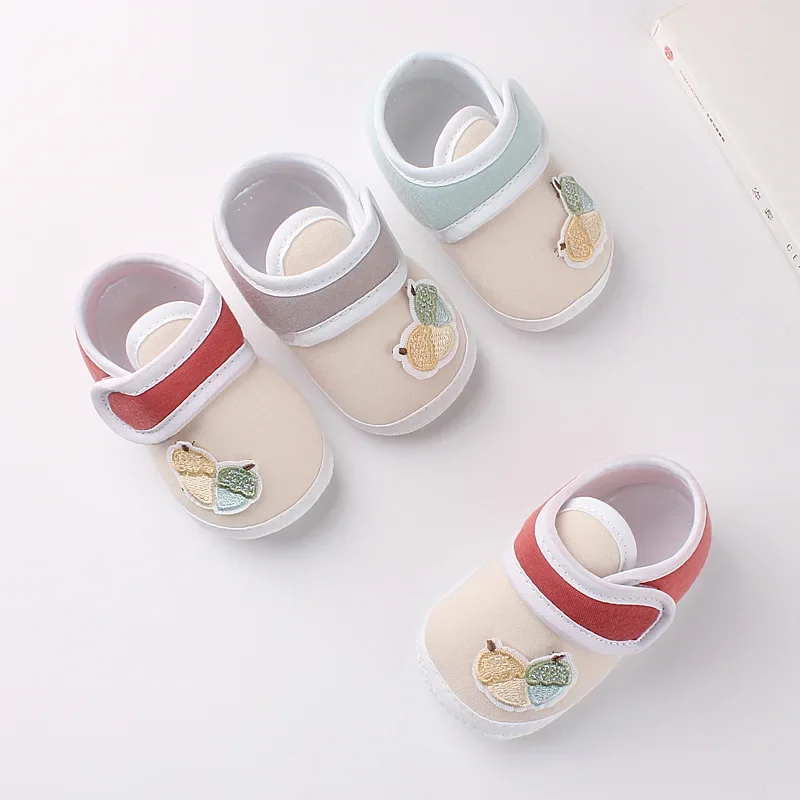 

Cute Fruit Baby Shoes Spring Autumn Newborn Boy Girl Soft Soled Shoes Cartoon Breathable Kids Anti-Slip First Walkers Crib Shoes