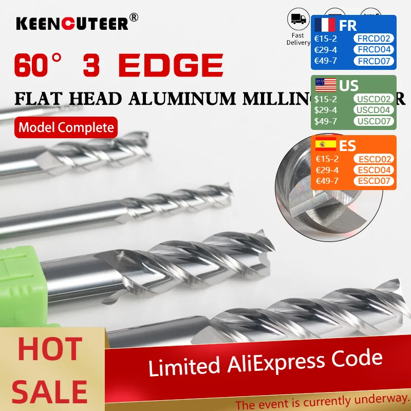 3 Flute Tungsten St…