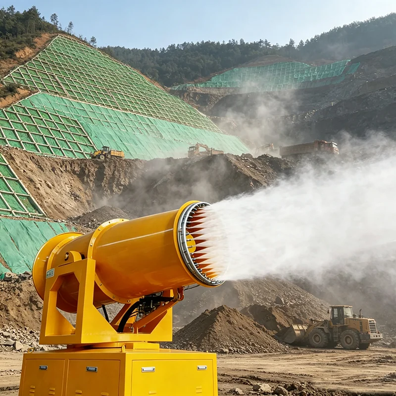 High‑Pressure 30m Long‑Distance Mist Cannon Automatic Fog Cannon Blower for Demolition Project Site