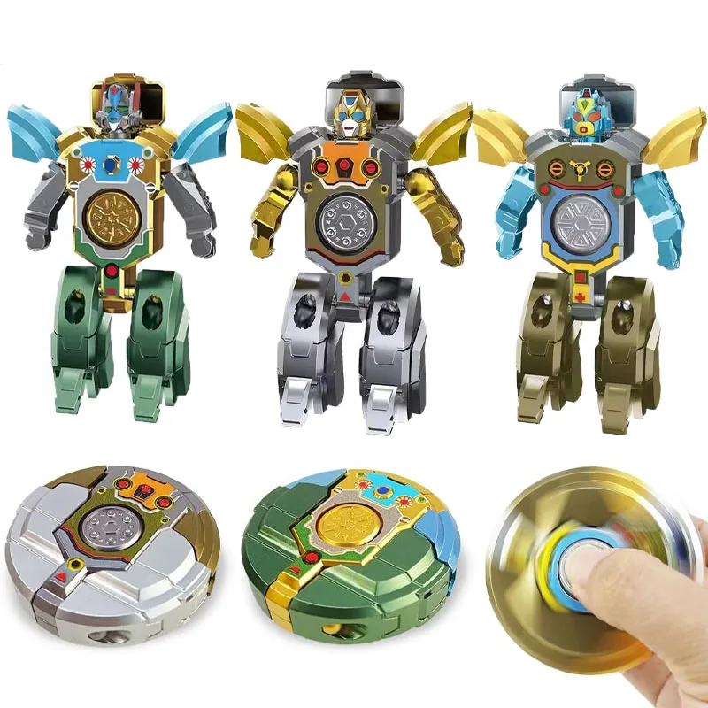 1-20PCS Novelty Fidget Spinner Transformable Robot Toy for Kids Stress Relief Sensory Relaxation Party Favor Gift