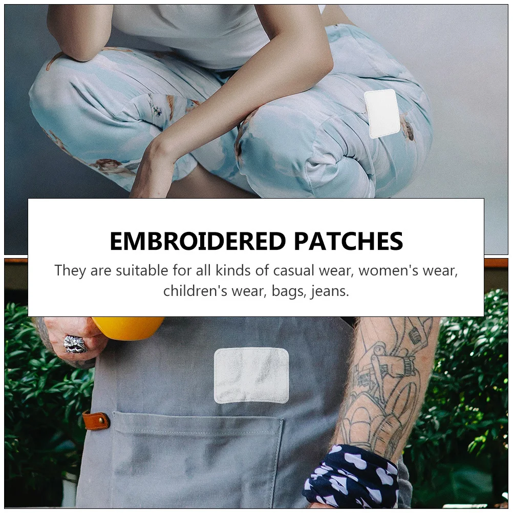 

20Pcs Rectangular Clothes Patches Imitation Denim DIY Cloth Stickers Clothing Repair Patch for Jeans Casual Bag Accessories