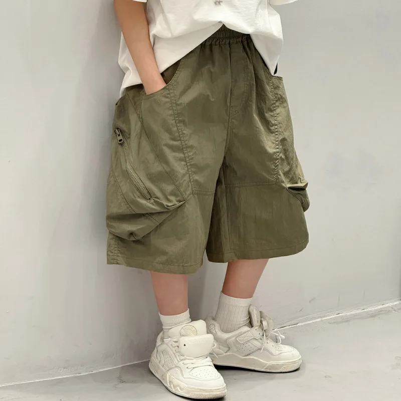 Children's shorts 2025 summer new boys and girls loose casual five-point pants trendy shorts