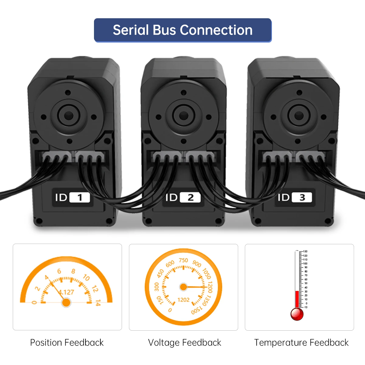 Hiwonder LX-16A Full Metal Gear Serial Bus Servo with Real-Time Feedback Function for RC Robot Factory Price