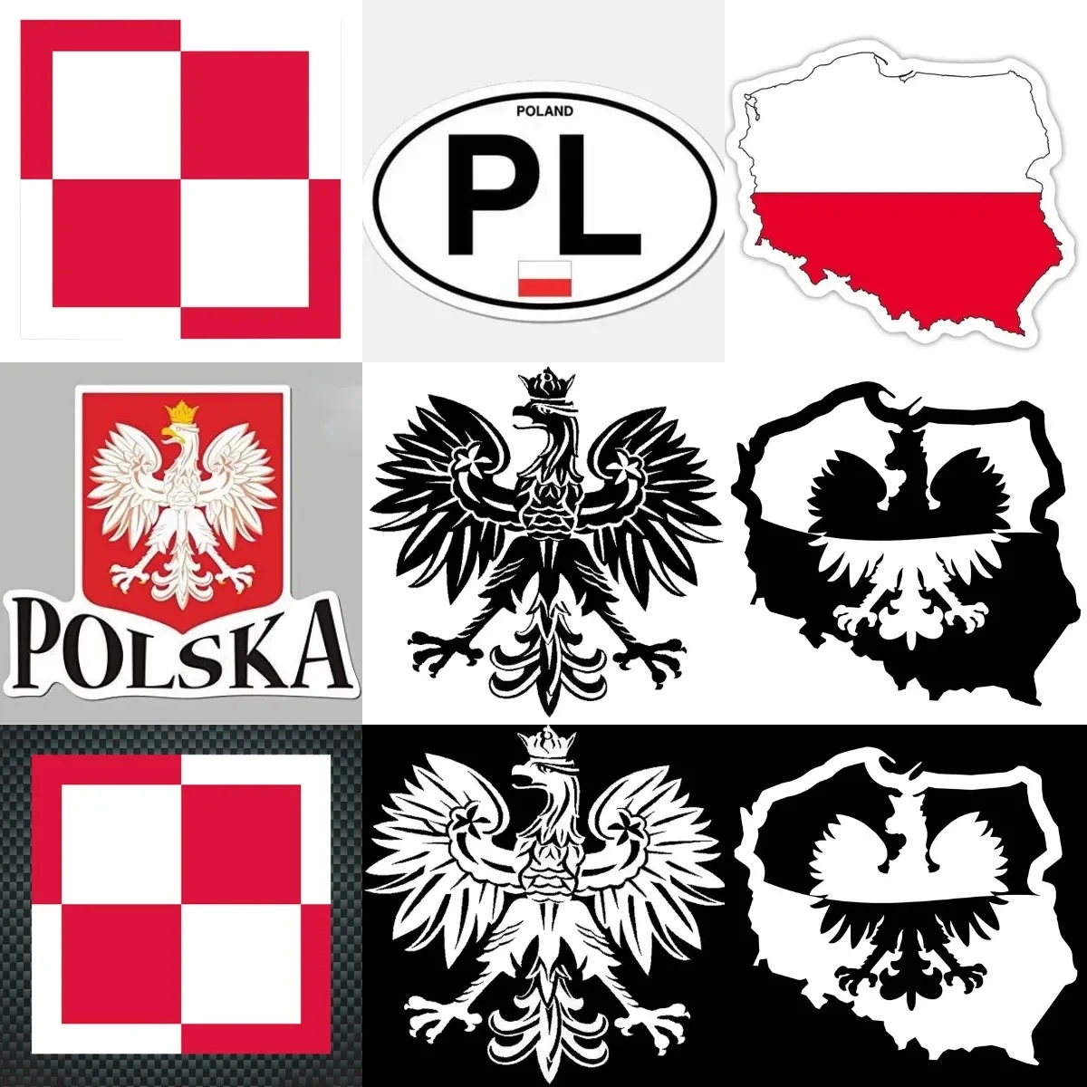 

Polska Polish Eagle Poland Flag Creative Stickers for Decorate Laptop Motorcycle Car Window Truck Off-road Decal Accessories
