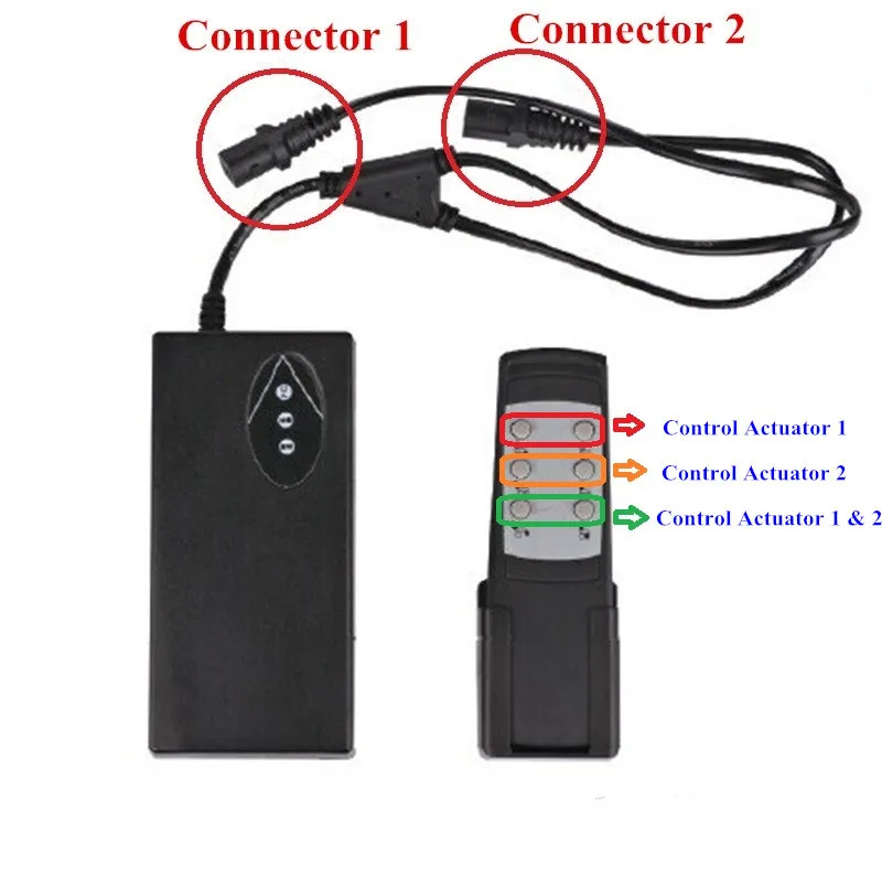 Free Shipping 12 or 24V DC Output Linear Actuator Controller With 100-240 AC Input RF Remote Control For Linear Actuators