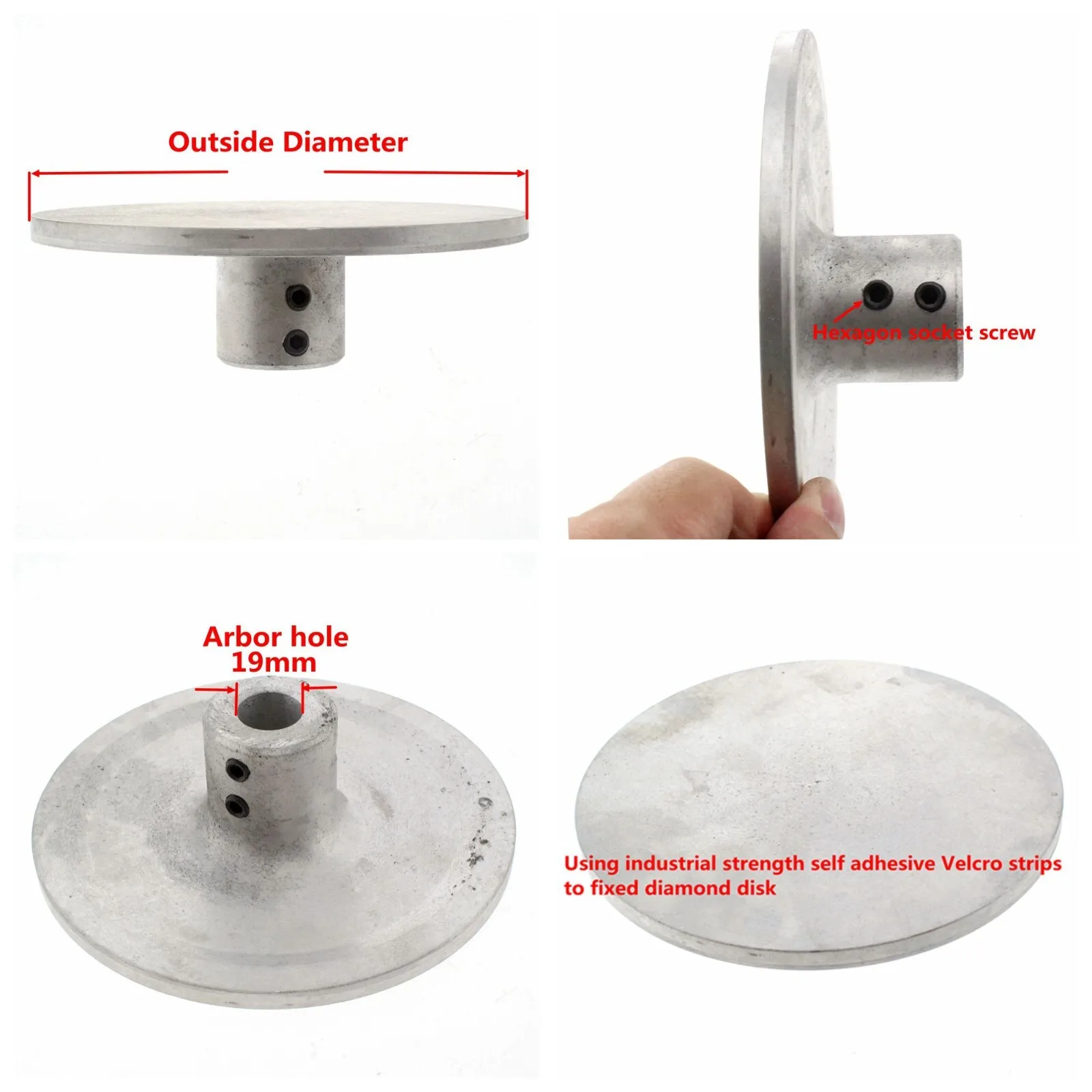 6-aluminum-master-lap-holder-3-4-inch-shaft-hole-fit-diamond-flat-lap-grinding-disc-lapidary-polishing