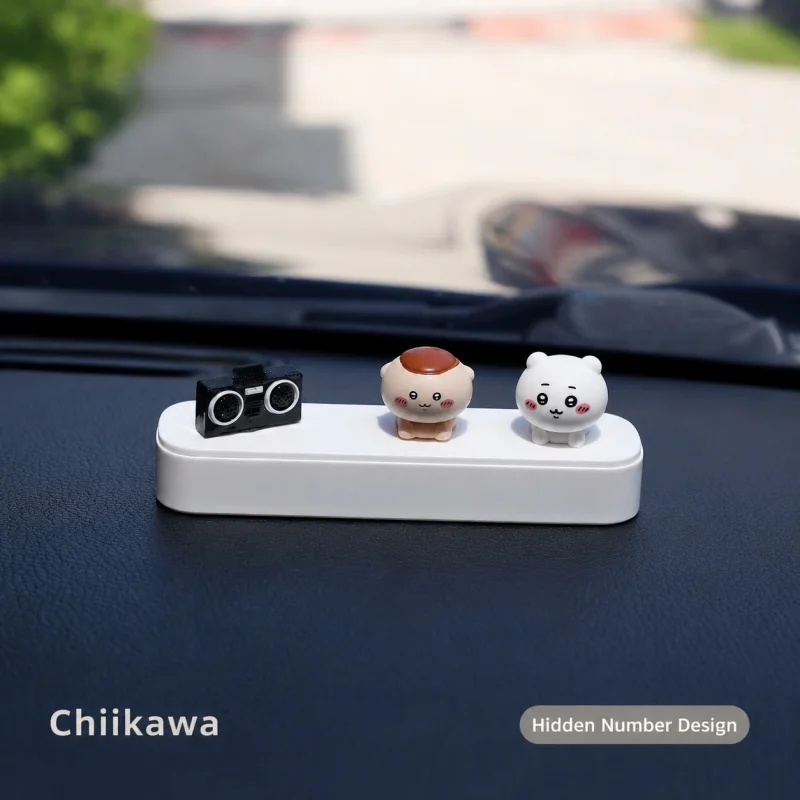 Anime Chiikawa Hachiware Car Parking Phone Number Card Magnetic Contact Display Temporary Parking Sign Dashboard Ornament Auto - view 4