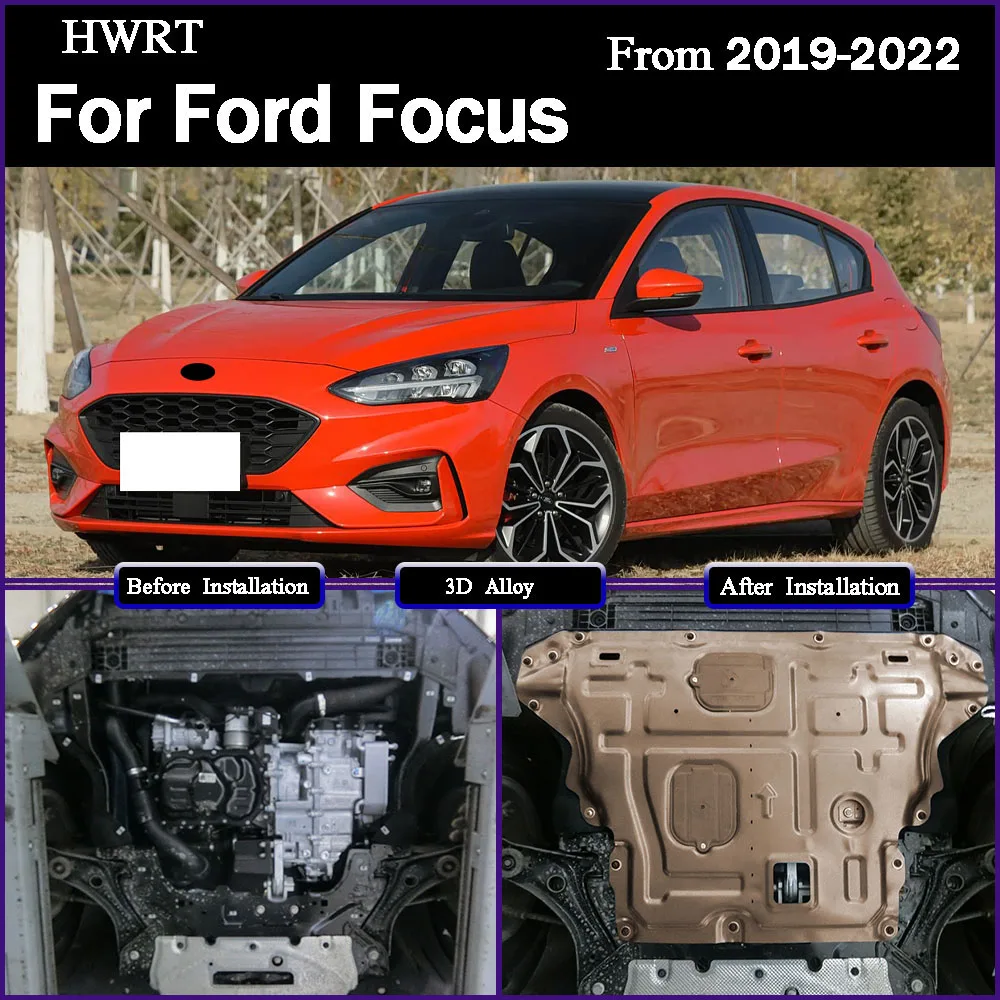 

For Ford Focus 2019-2022 1.5L 1.0T Under Engine Guard Splash Shield Mud Fender Cover Plate Fender Mudguard Protector