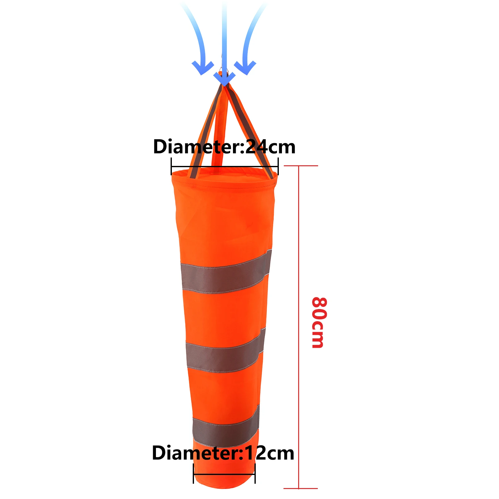 Manga De Viento Para Exteriores AOYEGIC De 80 Cm – Rojo Y Blanco, Alta Visibilidad, Indicador De Dirección Del Viento Para Jardín, Camping Y Patio