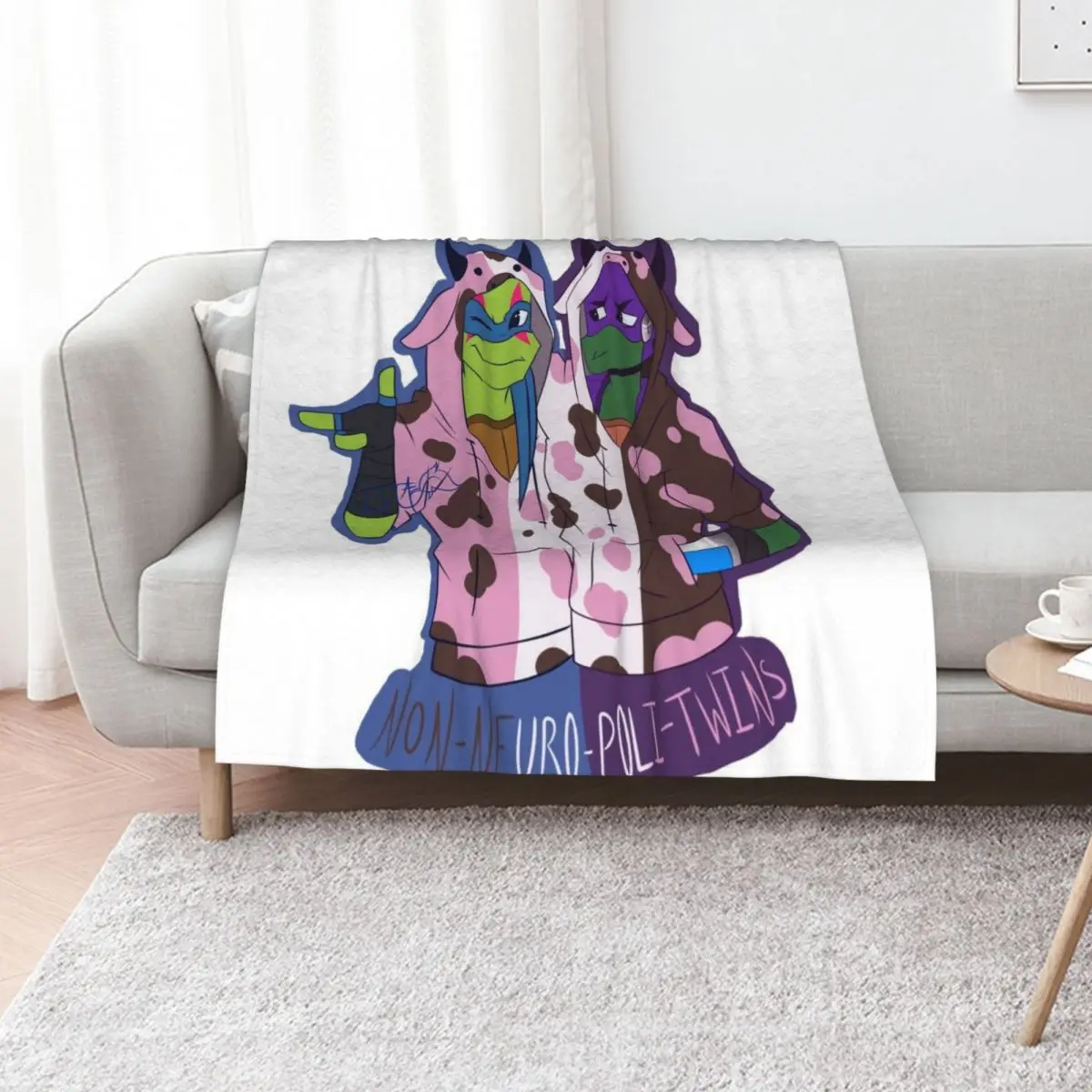 Non Neuro Poli Twins! Throw Blanket Blankets For Baby Thin Winter beds warm winter halloween Hairy Blankets