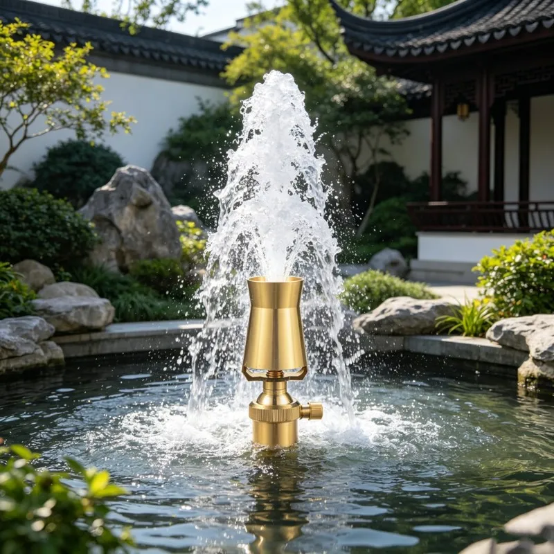 FYBL-Brass Nozzle 1.5 Inch Air-Blended Bubbling Jet Fountain Nozzle For Outdoor Water Feature
