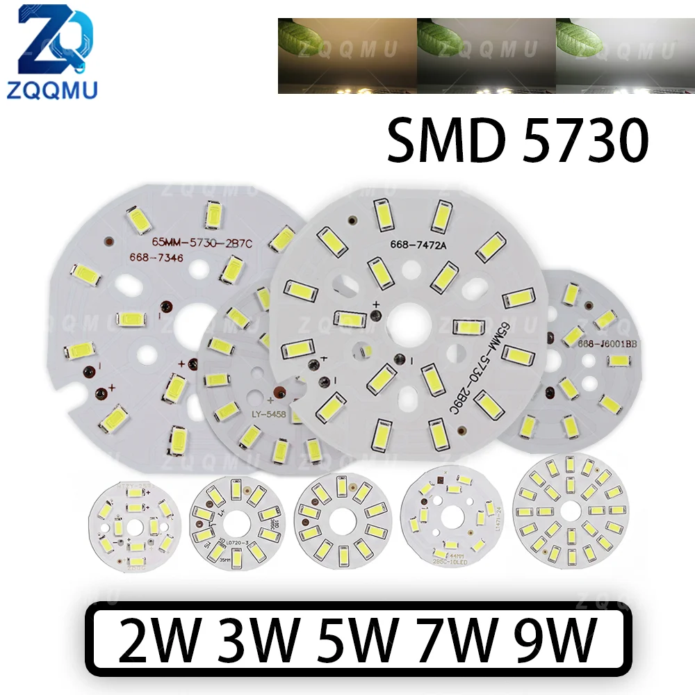 10Pcs 2W 3W 5W 7W 9W SMD5730 LED Chip Light Source Board Panel Bulb DIY Decorative Wall Lamp Chandelier Spotlight Lighting Fitti