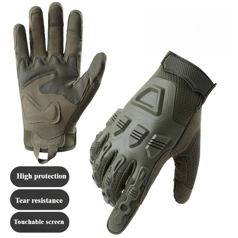 

Ultra - fiber Protective Touchscreen Non - slip Mountaineering Rock Climbing Cycling Shock absorbing Full finger Tactical Gloves