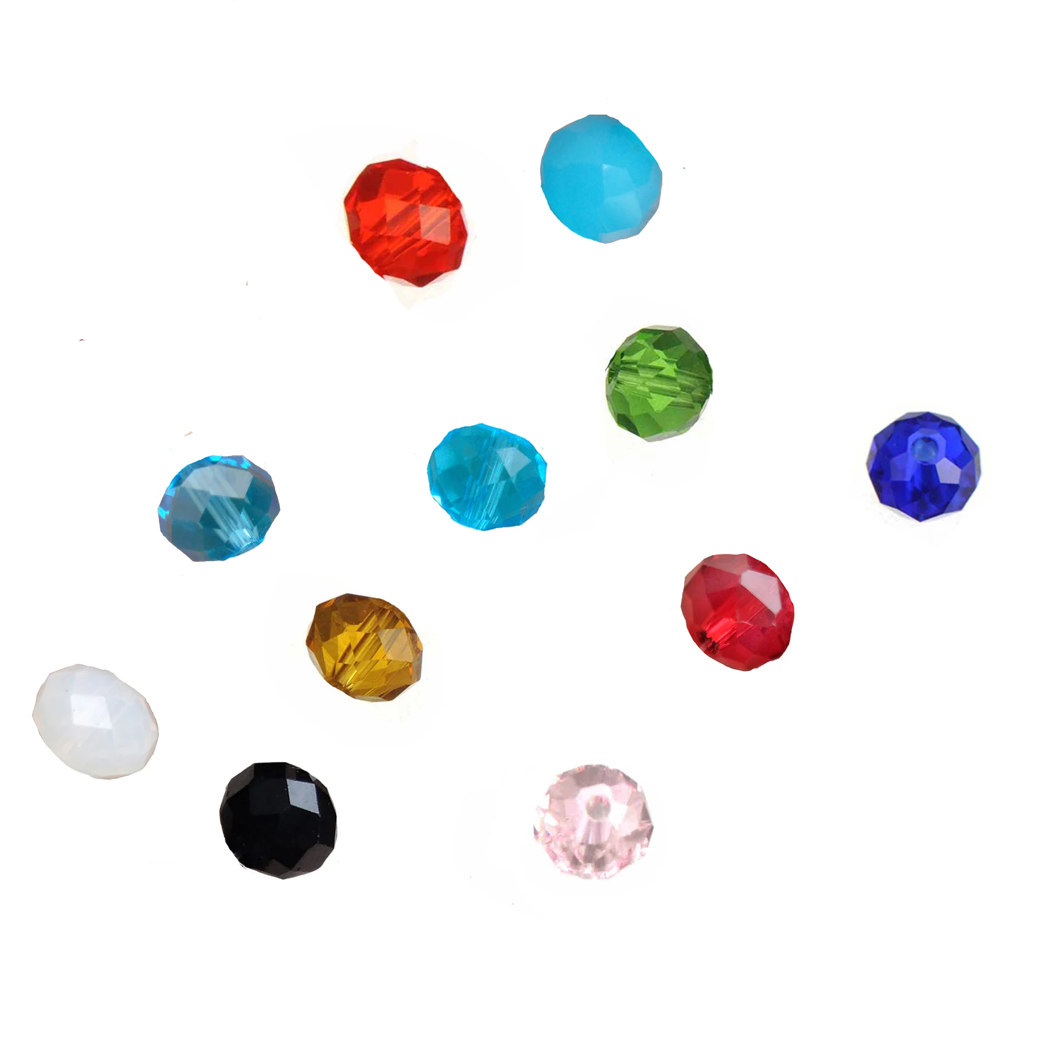 Components For Jewellry Making Handcrafts 2 sets Crystal Glass 8mm DIY Bracelets Findings Keychains Bulk Items Wholesale Lots