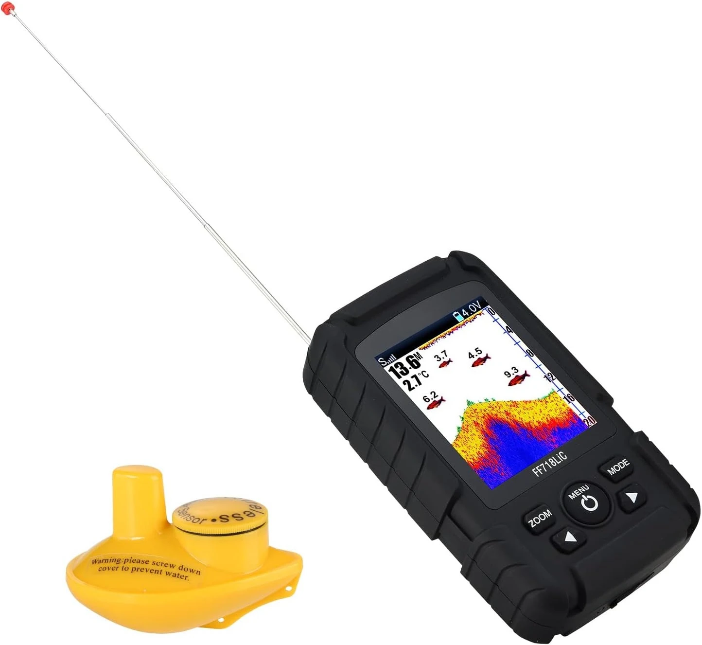 

Portable Fish Finder,Handheld Waterproof Depth Finder,Wireless fishfinder for Ice Fishing,Sea Fishing,Bank Fishing