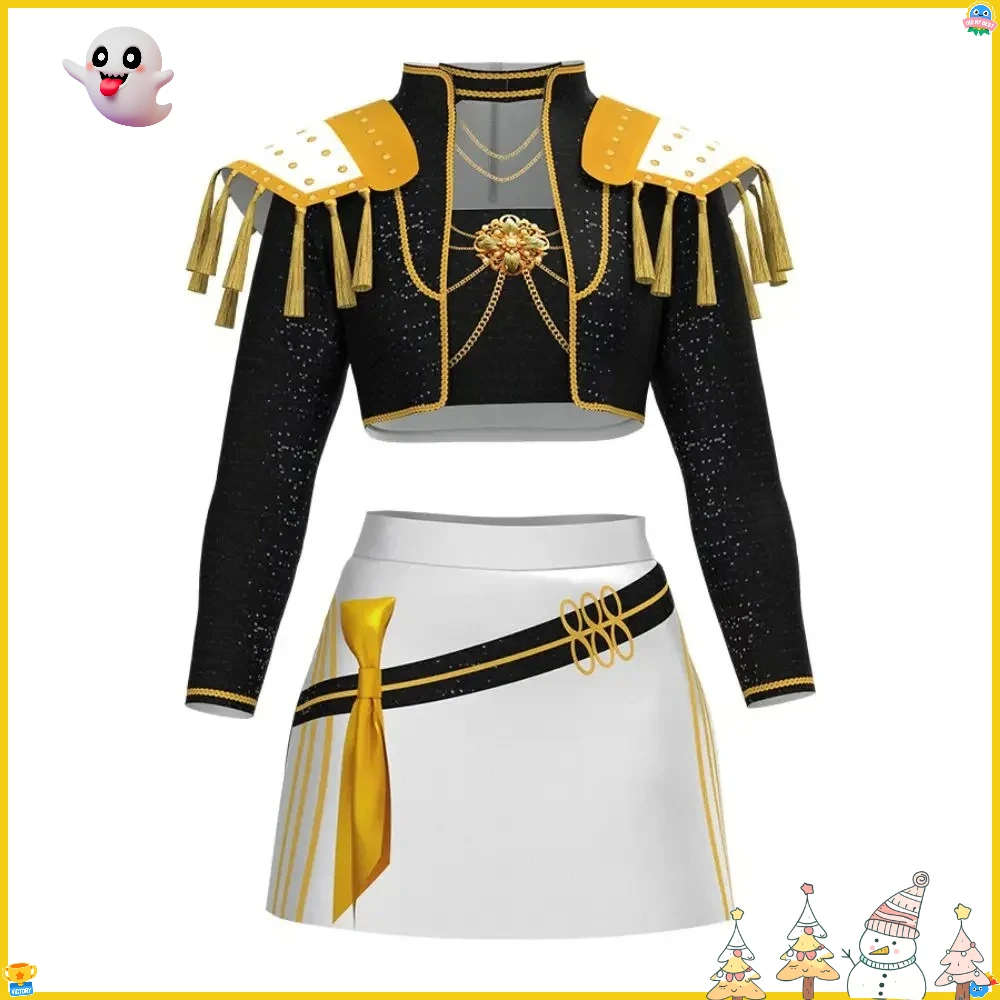 أزياء رومي زوي ميرا شيطان الصيادين Kpop التأثيرية للأطفال البنات ملابس مطبوعة ملابس لعب الأدوار بدلة كرنفال الهالوين