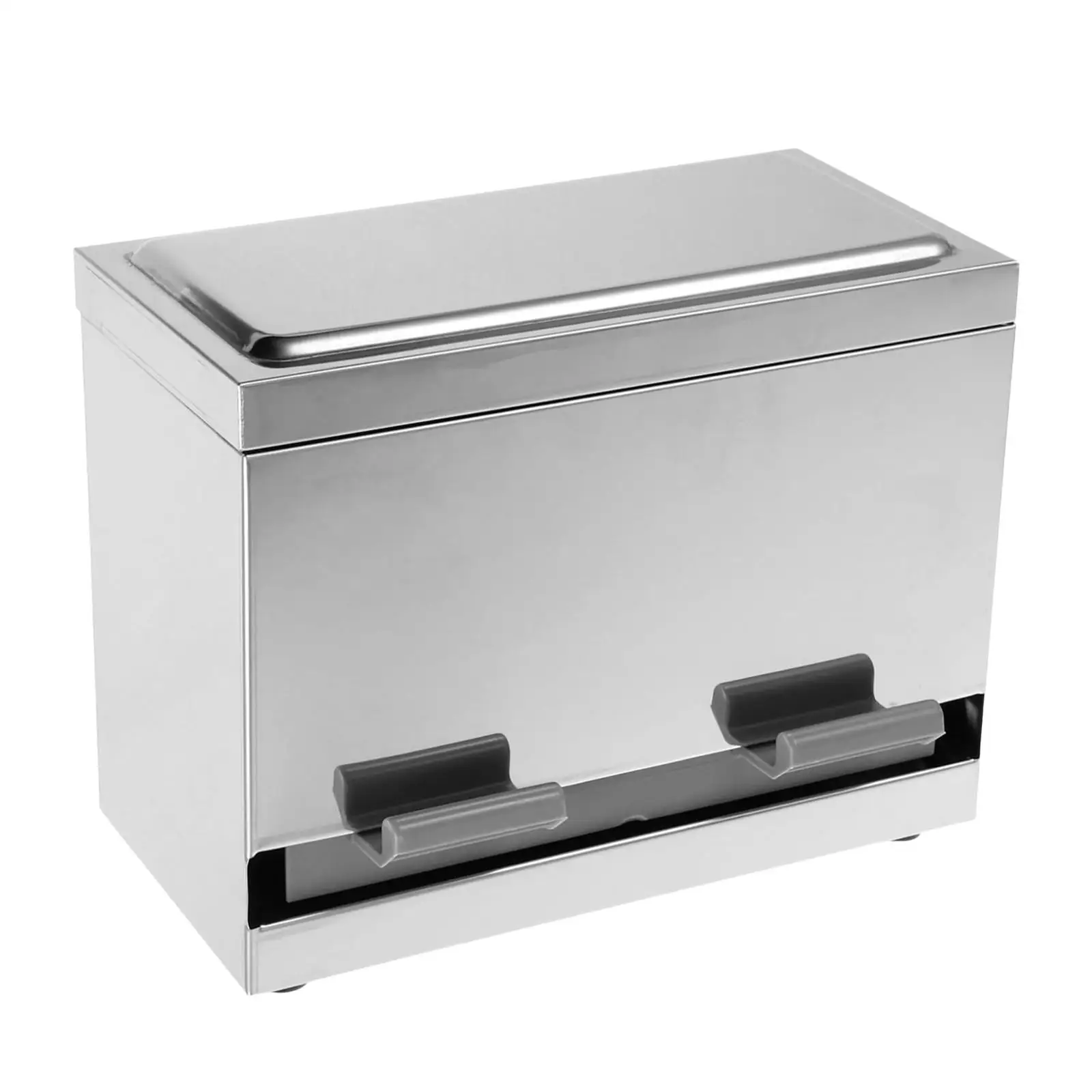 Cutlery Dispenser Holder Stainless Steel with Dustproof Lid Chopstick Straw Container for Restaurant Business Self Service Use