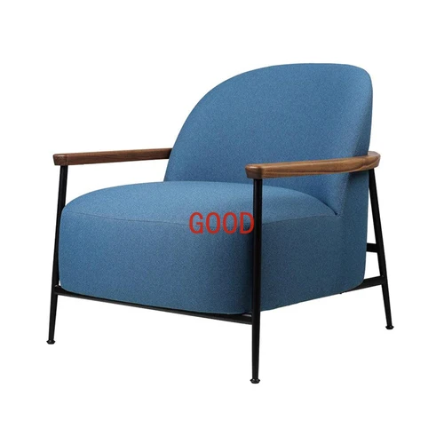 

Small Apartment Single-Seat Sofa Chair Modern Simple Log Lambswool Sofa