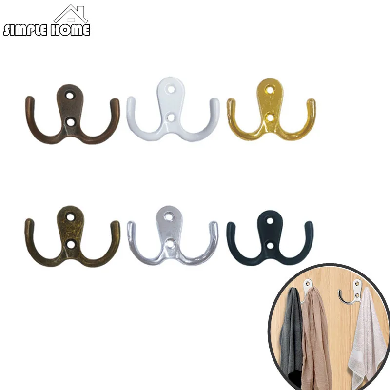 Clothes Hanger Hook Wall mounted Metal Coat Rack Towel Hooks Key Holder Clothes Rack Furniture Hook Bathroom Accessories