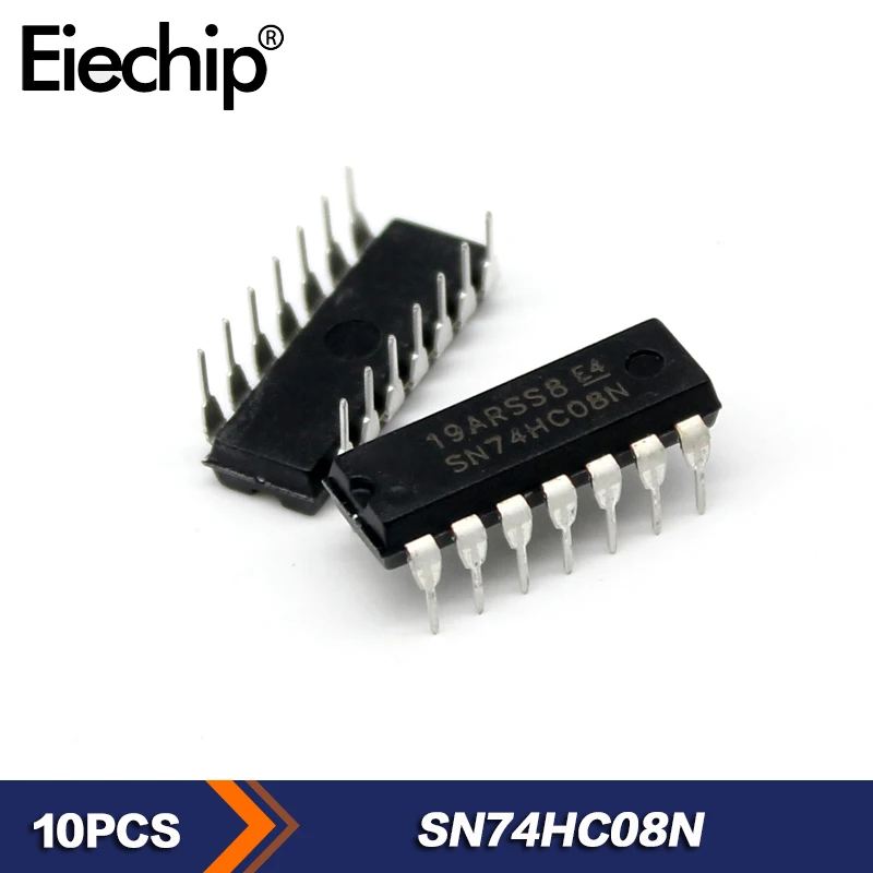 

10PCS SN74HC08N 74HC08 DIP-14 Integrated circuit logic ICs Quad 2-input AND gate New original IC