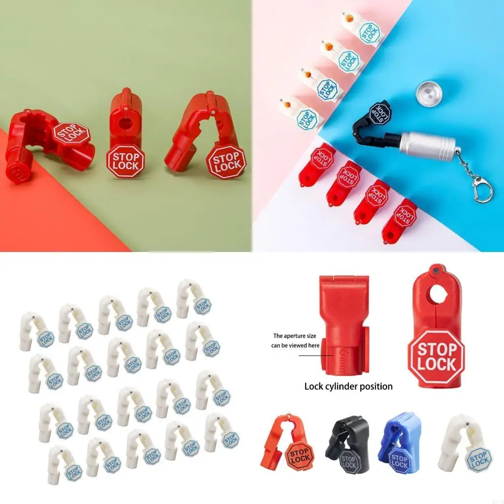 

20 лотов, универсальный противоугонный замок для различных универсальных крючков, конструкция с отверстиями 6 мм, безопасные из