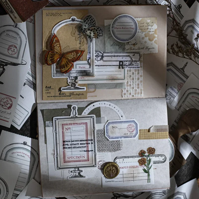 ملصقات زخرفية كلاسيكية لسجل القصاصات ، ديكور القصاصات ، مواد ، ألبوم ، أدوات مكتبية ، عبوة 30 يوميات #5