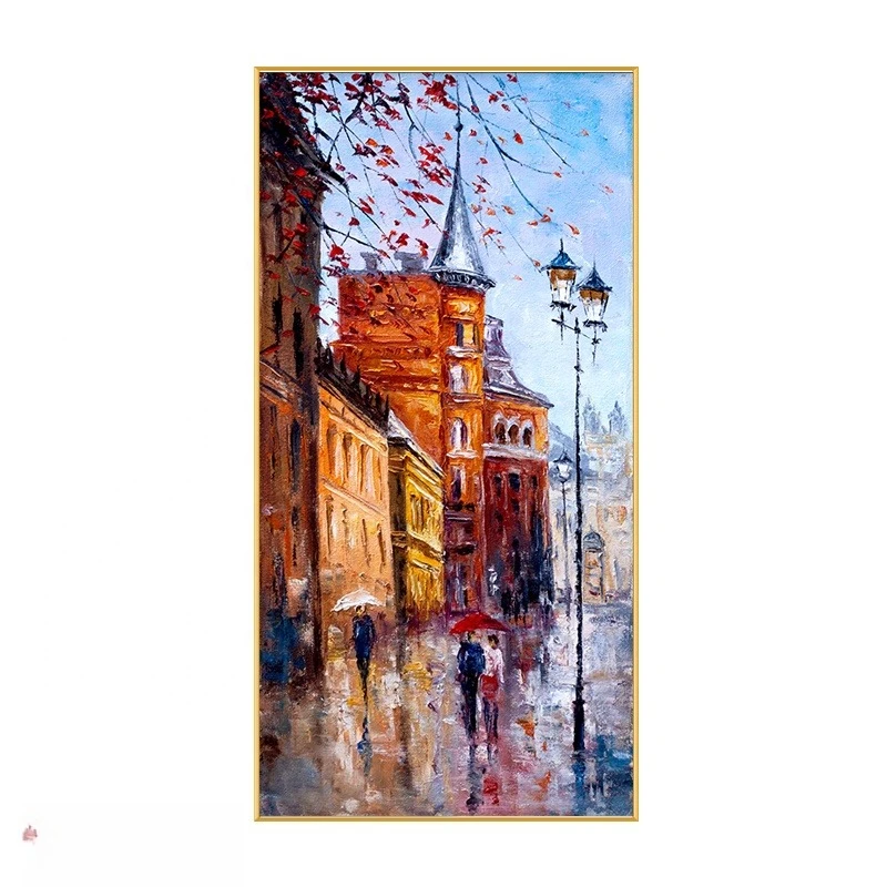 

Nordic style modern architecture landscape canvas wall hanging