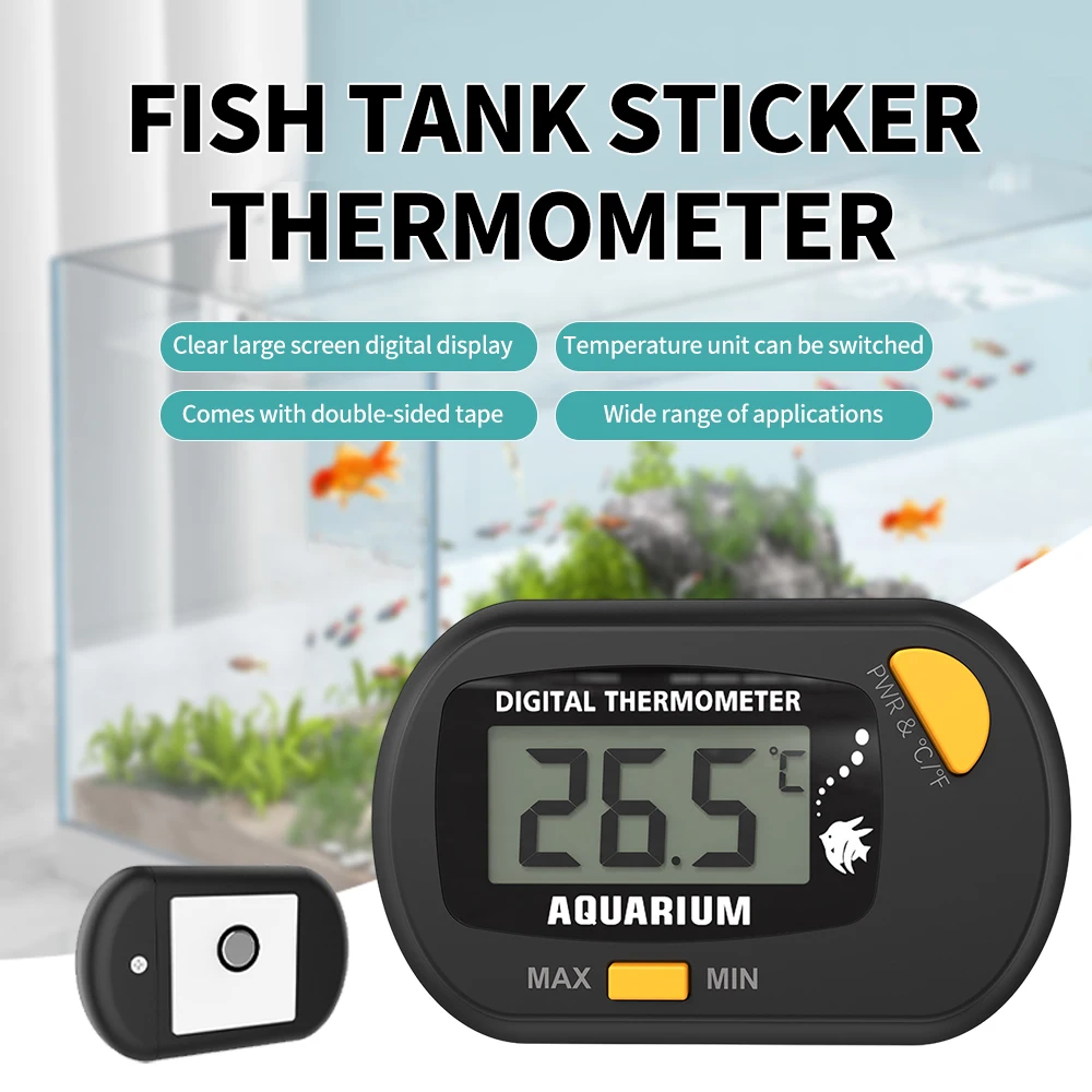 Aquarium Electronic Thermometer High Precision Temperature Sensor Probe Reptile Aquarium Thermostatic Temperature Monitoring