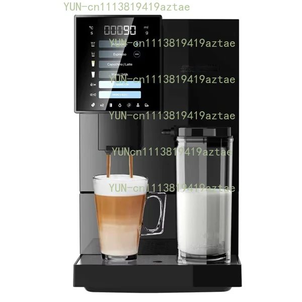 Fully Automatic Touch Screen Bean to Cup Coffee Machine, Espresso Latte Cappuccino Maker with Milk Tank for Home Office
