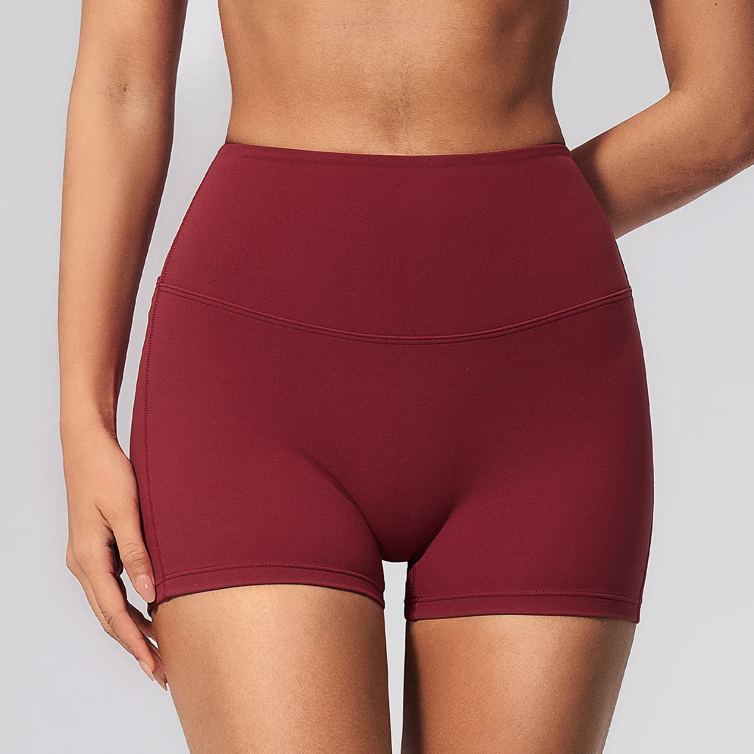 Summer High Waisted Butt Lifting Yoga Shorts Peach Tight Fitting Sports Fitness Leggings Tummy Control Yoga Slim Fit Shorts