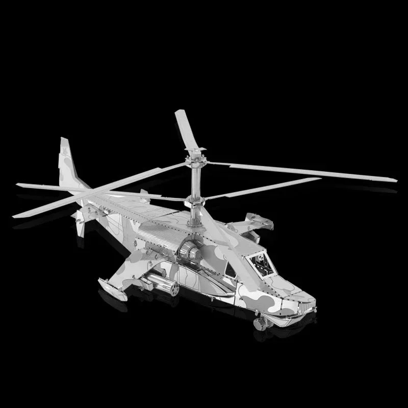 Modelo do enigma do metal 3d ka-50, diy, corte do laser, brinquedo para crianças