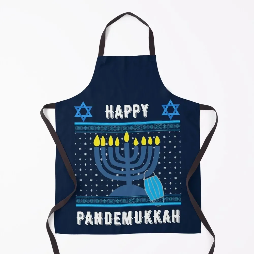 

Funny Hanukkah 2020 in Quarantine Apron For Man Haircut professional hairdresser Chef Uniform Woman Kitchen Apron