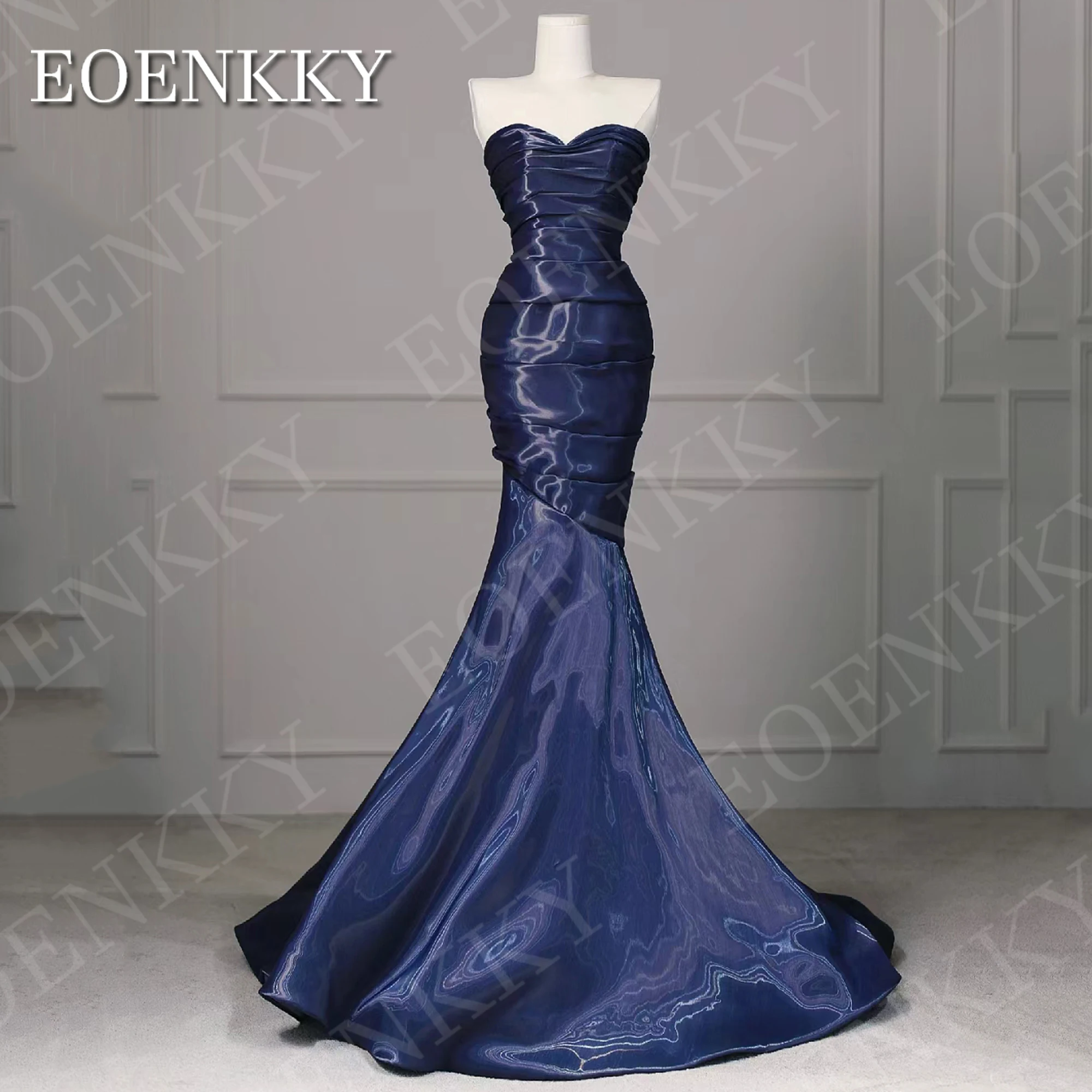 EOENKKY Customized Sexy Mermaid Evening Dresses Women Elegant Sweetheart Glossy Satin Formal Party Dress فساتين للمناسبات الخاصة