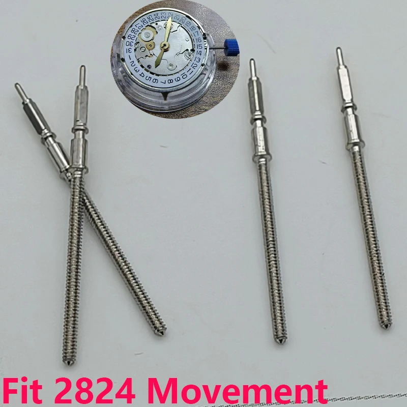 

Mod 2824 Watch Crown Stem Spare Parts 2/4Pcs Fits 2824 Movement Men Watch Replacement Watch Crown Stem Parts