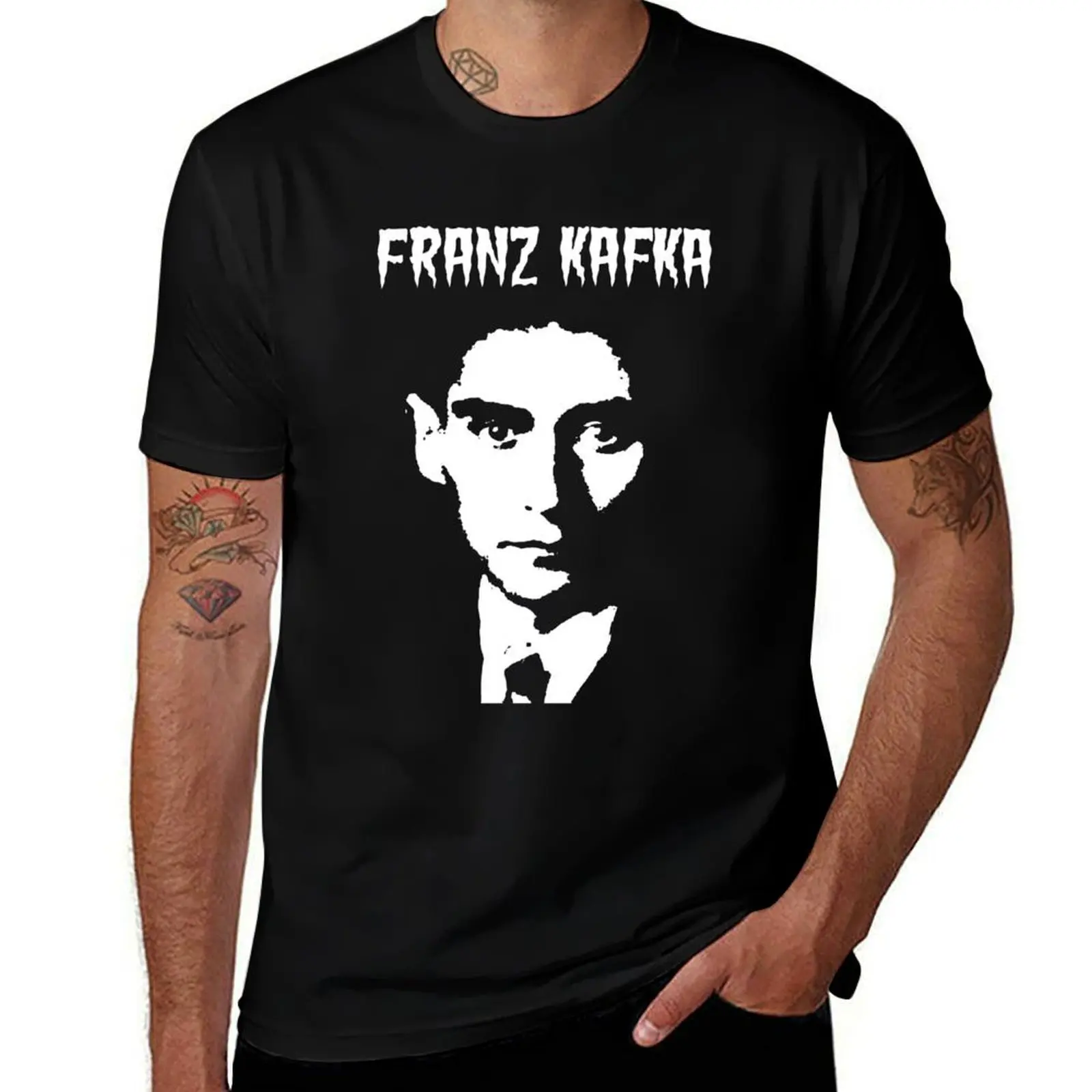 

Футболка Franz Kafka, топы больших размеров, футболка большого размера, футболка с аниме, мужская одежда больших размеров