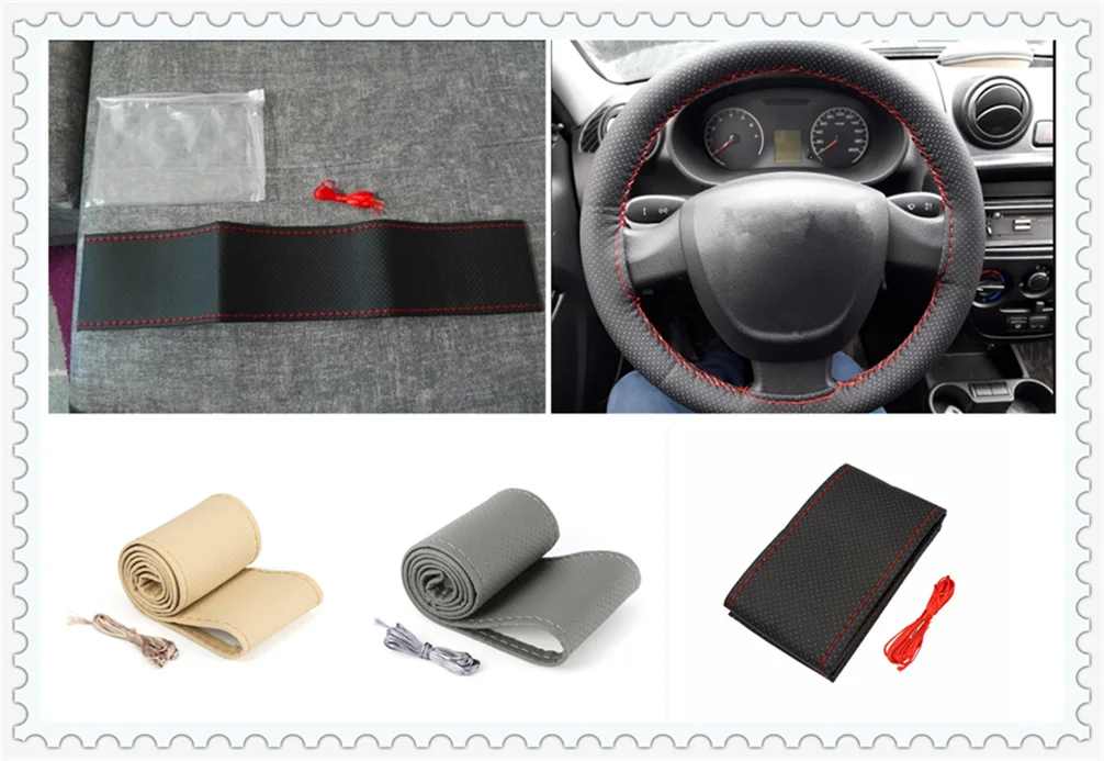 Universal car parts hand sewing steering wheel cover 36 38 40CM for Suzuki Aerio Ciaz Equator Esteem Forenza Forsa Grand