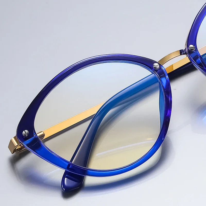 KIZN Occhiali Miopia Moda Quadrati Telaio TR90 Donna Uomo Vintage Anti-Luce Blu Prescrizione Ottica Personalizzata Occhiali da -0.50 a -10