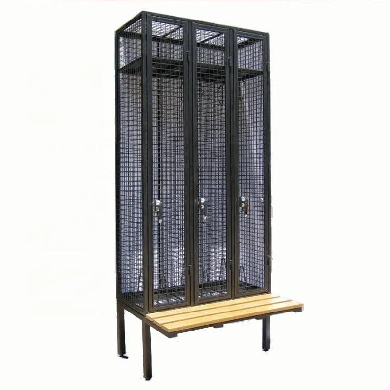 

weld structure/ open steel wire mesh locker/cage install on the ground