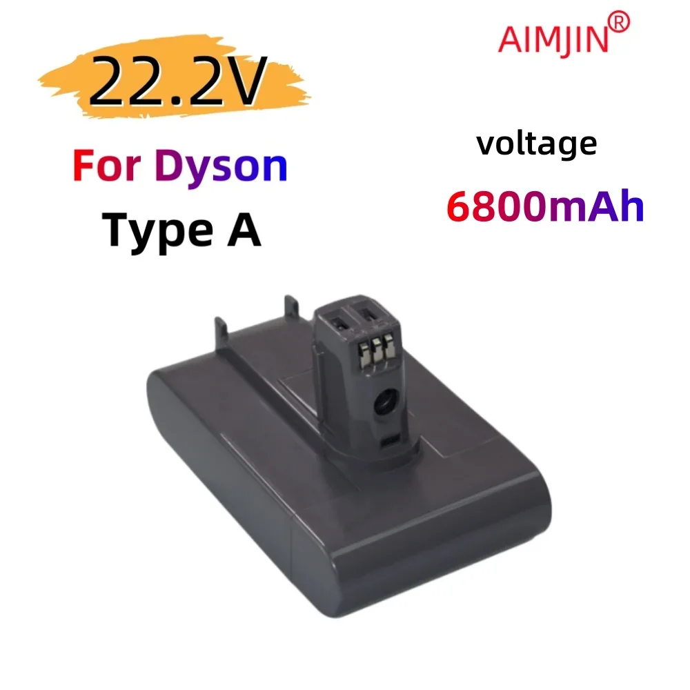 ダイソン用リチウムイオンバッテリー,タイプaのみ,22.2v,6800mah,dc35,dc45,dc31,dc34,dc44,dc31