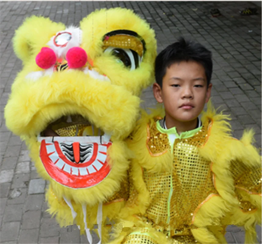 

Lion Dance Mascot Costume Advertising Pur Pure Wool Southern Lion for One Person Mascots Doll Costume