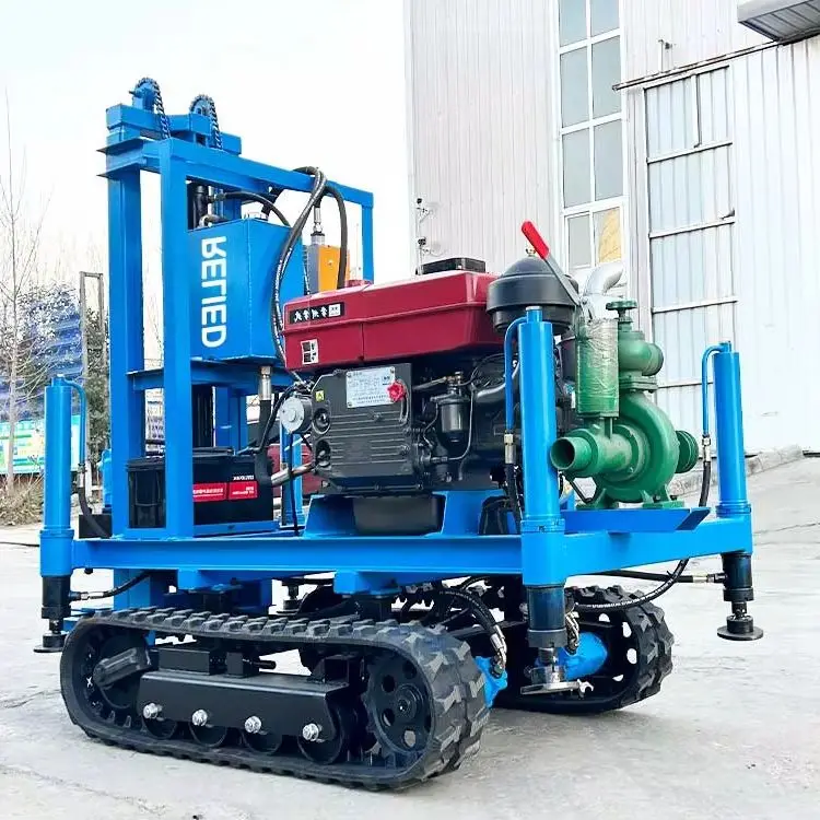 تخصيص 22hp معدات الحفر الزاحفة الديزل 200 متر عمق عالية الكفاءة جهاز حفر آبار المياه #1