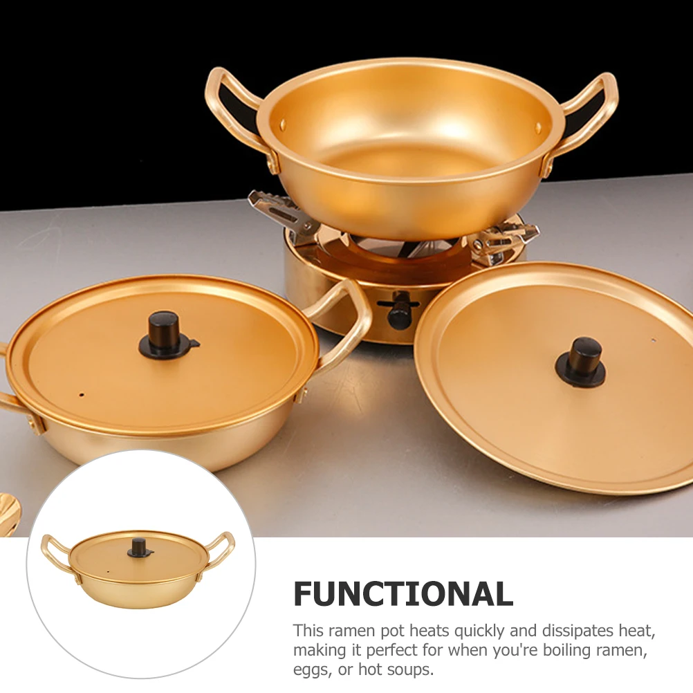 

Aluminum Ramen Korean Stockpot Kitchen Cookware Large Deep Stew Cooking Heat Resistant Household Soup Pot Noodle Pot