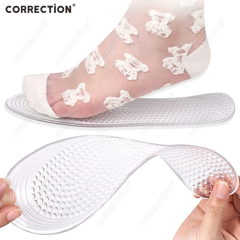 

CORRECTiON Быстрая Прямая доставка, силиконовая стелька для упражнений на всю ладонь, утолщенная ультрамягкая подошва, удобная защита от боли, длительный срок службы