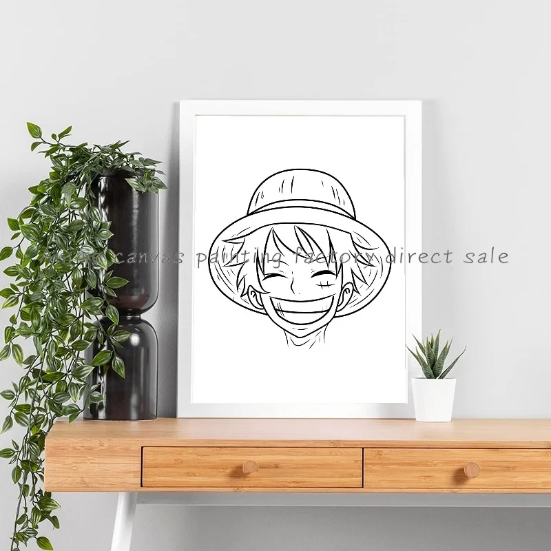 Japanische Anime ein Stück Charakter Ruffy Zoro Z Chopper Leinwand Malerei Poster Home Room Wand dekoration Malerei Wandmalerei