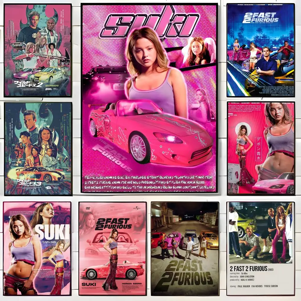 High-Speed Action Film F-Fast and Furious 2 Poster Wall Art Print Decorative Mural Home Decor Gift Unframed